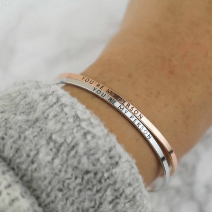 Bracciale con polsino inciso